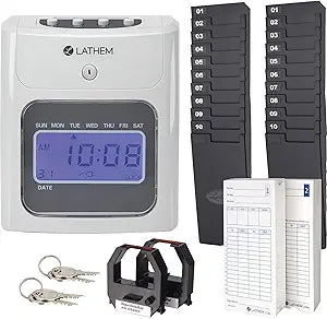 Lathem 400E Top Load Time Clock Bundle