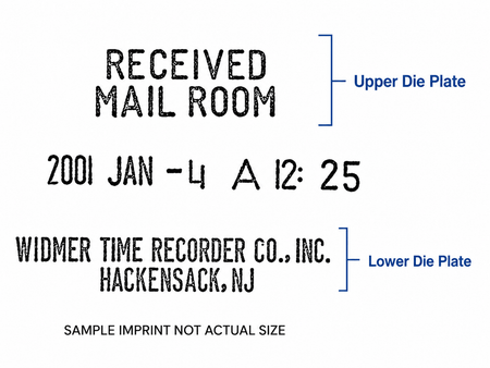 Custom Engraved Brass PLATE for Widmer Stamp - Allied Time USA