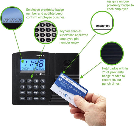 Pyramid Time Systems - Pyramid TimeTrax Elite Proximity System - Allied Time USA