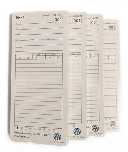 200 AT-4500 Time Cards Part#C-AT45TC50