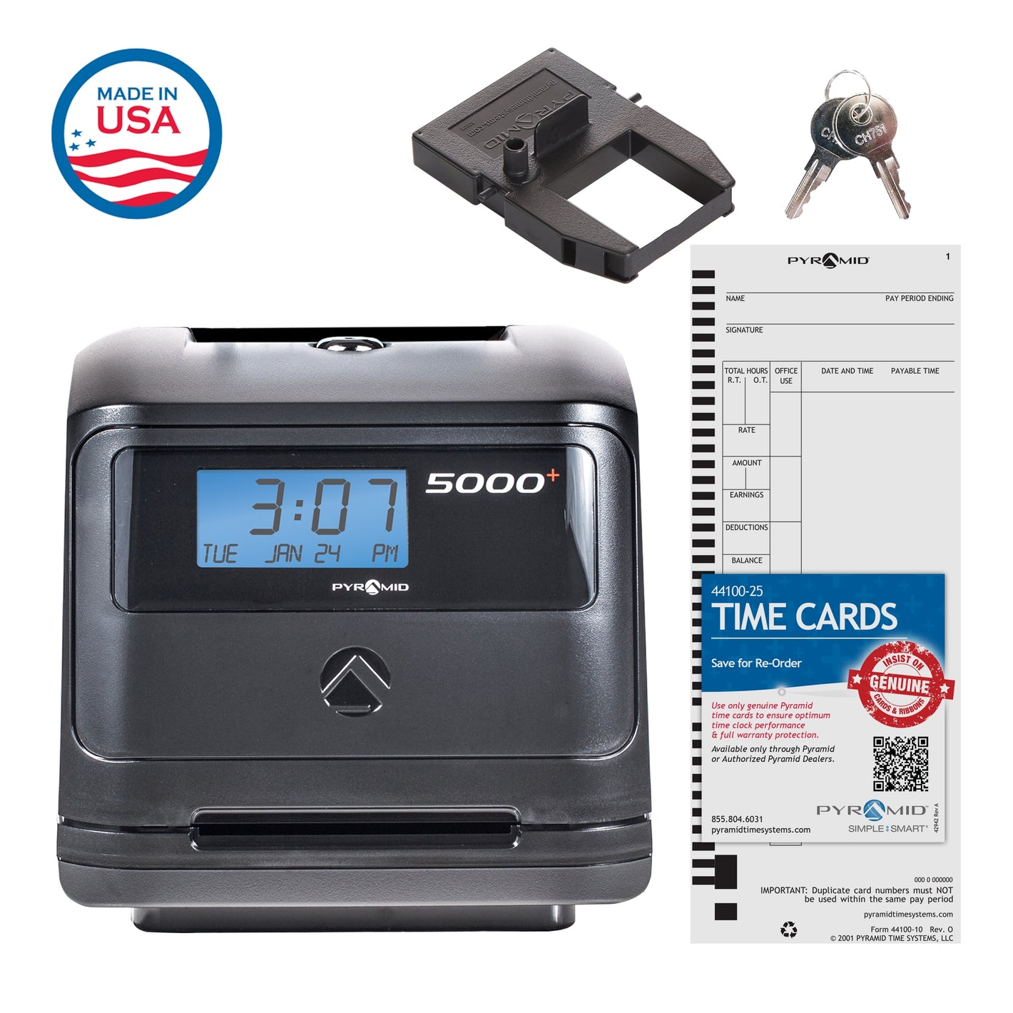 Pyramid 5000 Calculating Time Clock - Allied Time USA