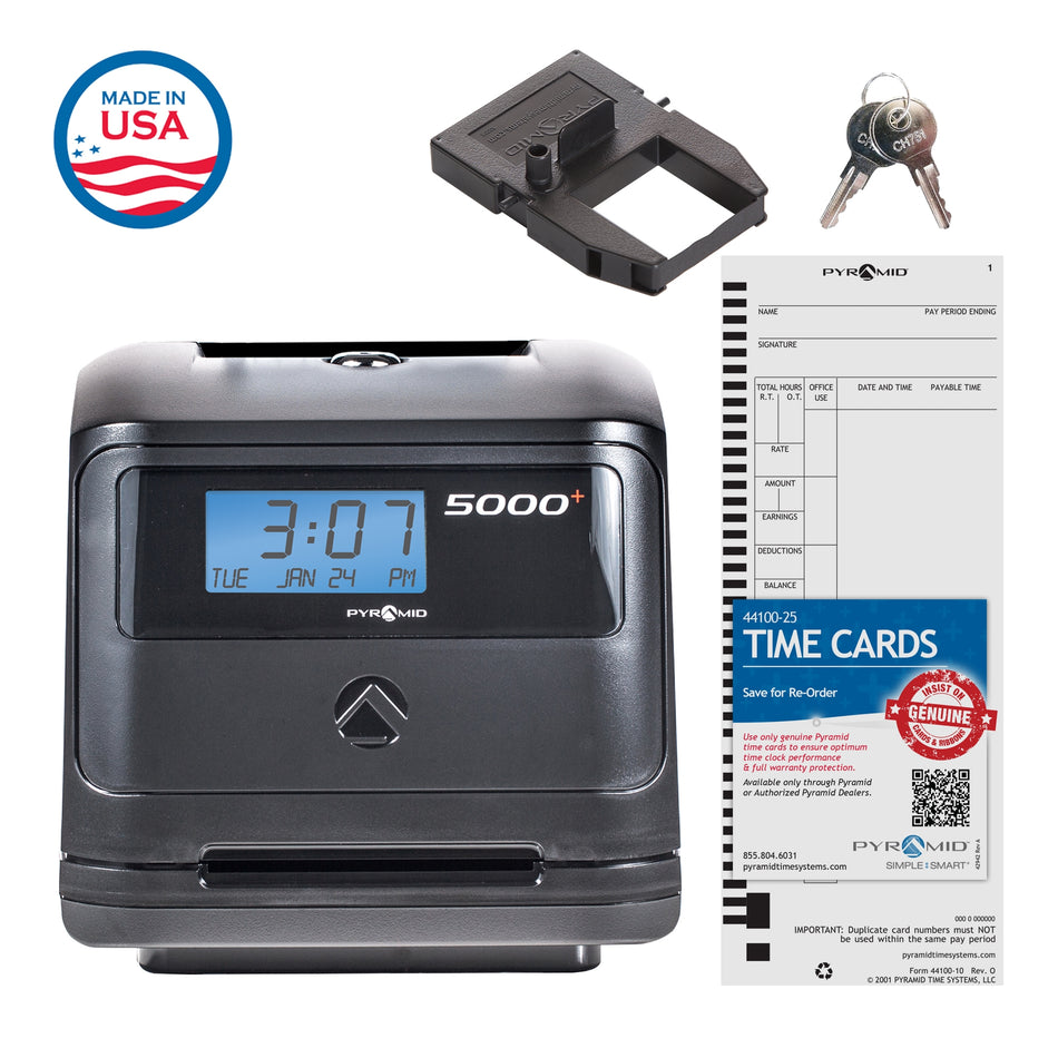 Pyramid 5000 Calculating Time Clock - Allied Time USA